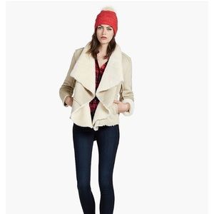 Lucky Brand Shearling Waterfall Jacket